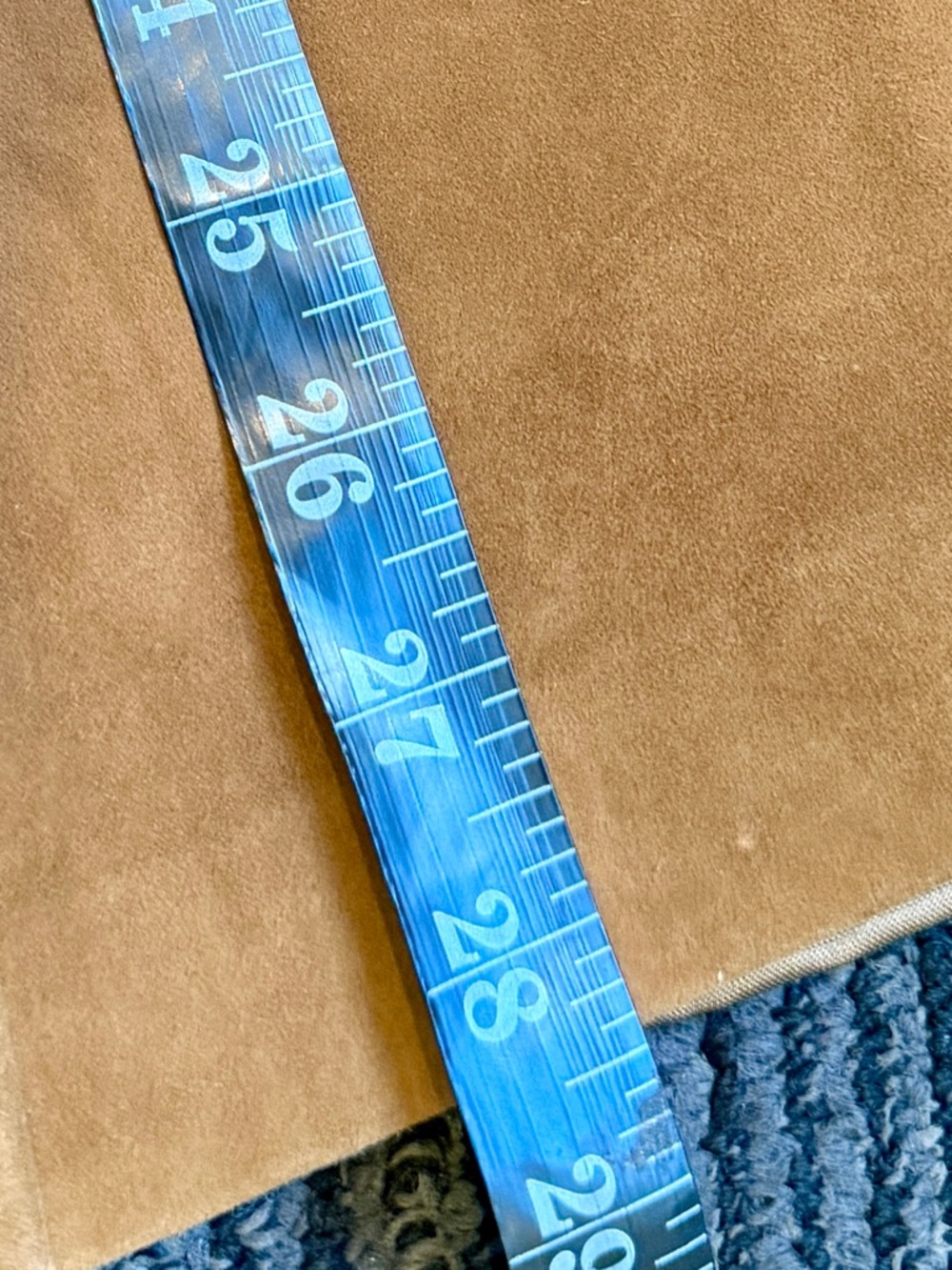 Vintage Brown goat Suede Midi Skirt High Waisted Leather Argentina S - Picture 8 of 9